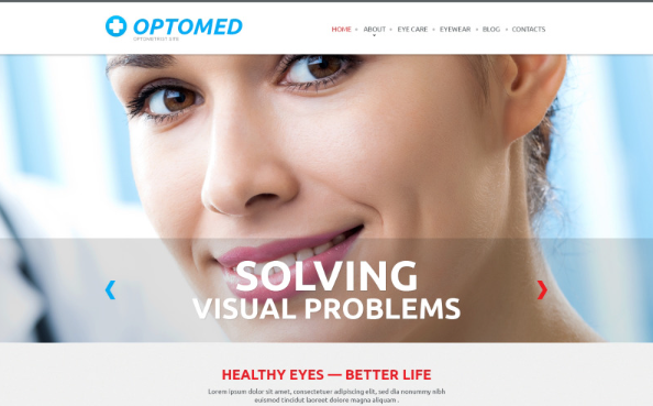 Optometrist's Responsive Website Template