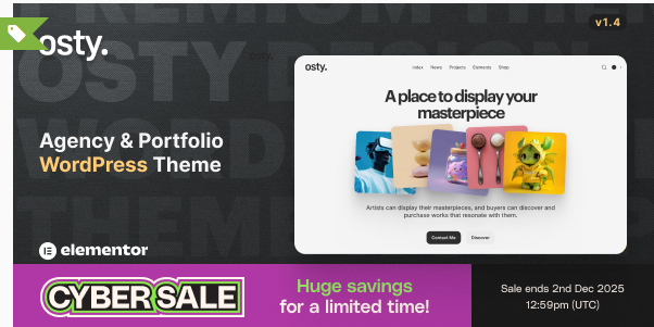 Osty – Creative Agency and Portfolio Theme