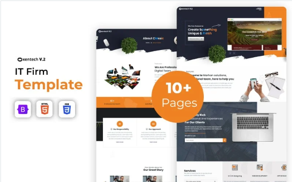 Oxentech V.2 – Web Design and Development Agency HTML5 Website Template — Template by Templatemonster
