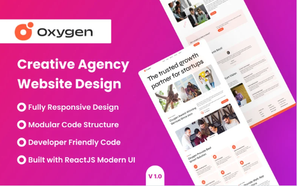 Oxygen - ReactJS Creative Agency Website Template