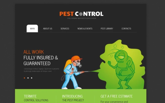 Pest Control Responsive Website Template