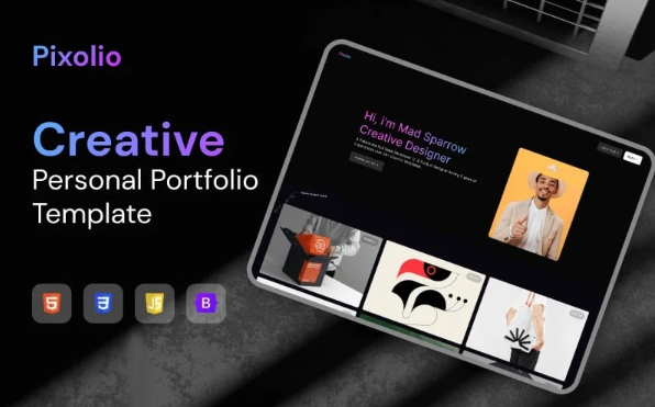 Pixolio – Creative Personal Portfolio Template — Template by Templatemonster