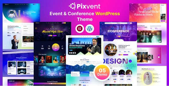 Pixvent – Event and Conference WordPress Theme