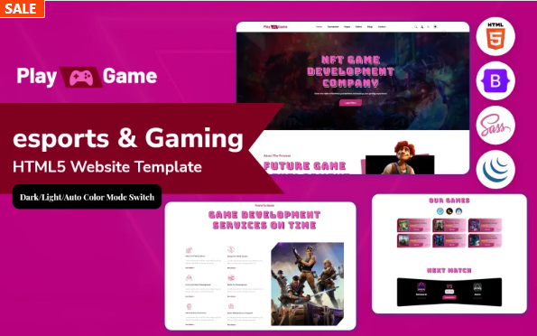PlayGame - esports & Gaming HTML5 Website Template