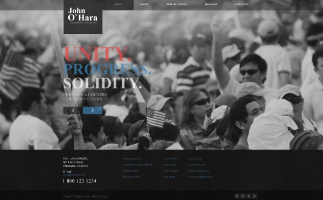 Political Candidate Website Template