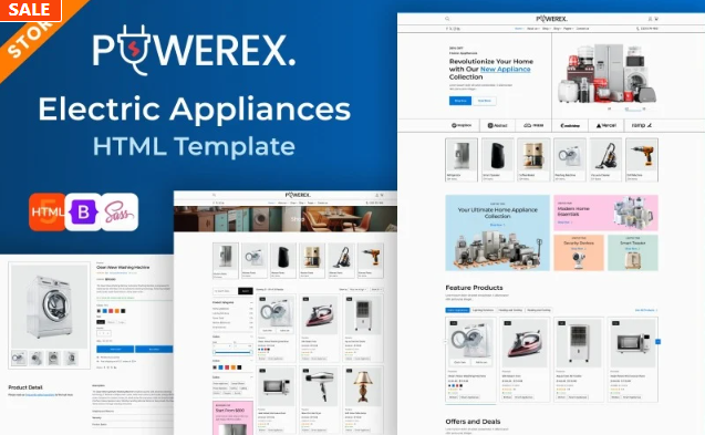 PowerEx - Tools & Electronic Home Appliances Store HTML Website Template