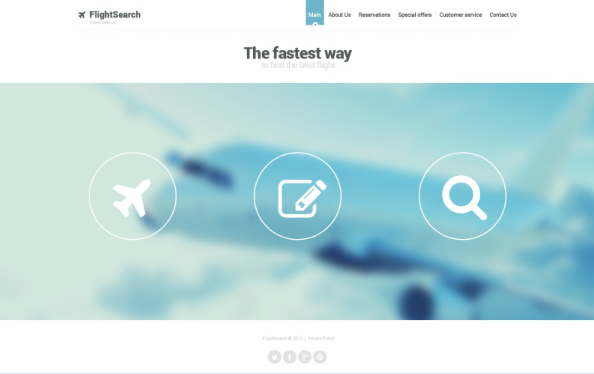 Private Airline Website Template