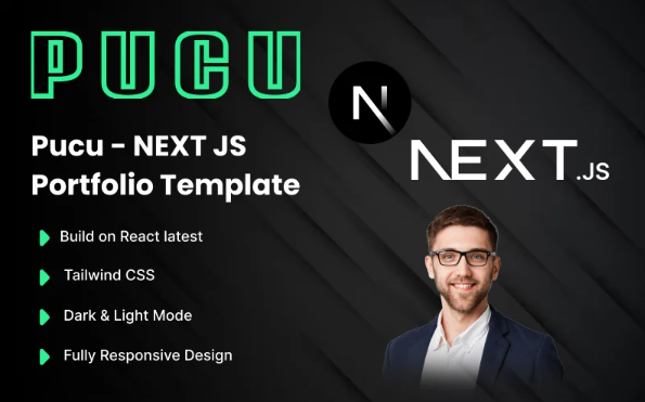 Pucu – NextJS Portfolio Web Template — Template by Templatemonster