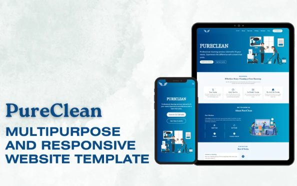 PureClean- Cleaning Services Website Template — Template by Templatemonster