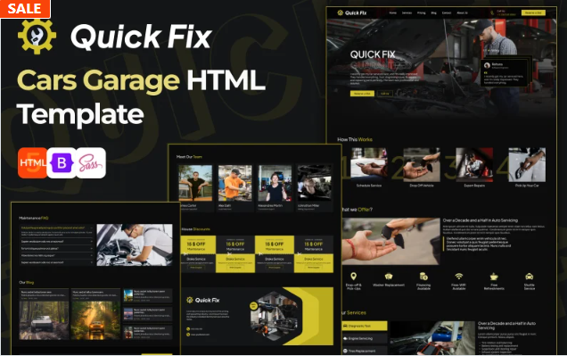 Quick Fix - Car Repair and Auto Services HTML5 Template Multipurpose Website Template
