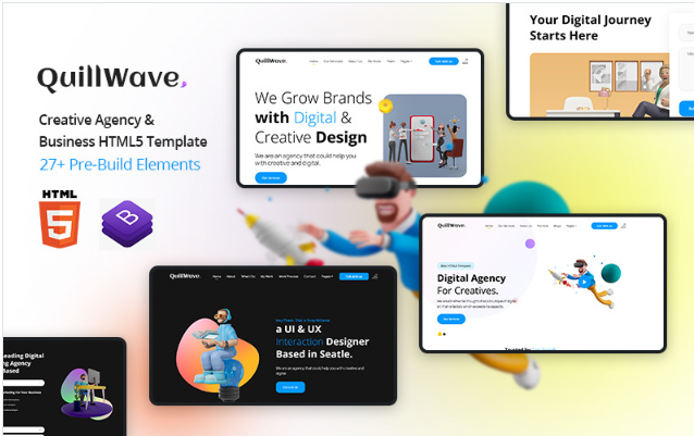 QuillWave - Business and Digital Solution HTML5 Template Website Template
