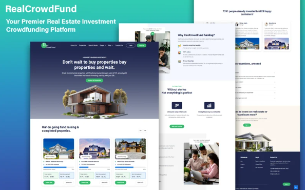 RealCrowdFund – Real Estate Investment Crowdfunding Platform HTML Template