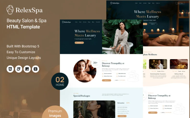 Relexspa - Beauty Salon & Spa HTML Template Website Template