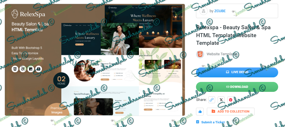 Relexspa Spa HTML Template Free Download | Beauty Wellness