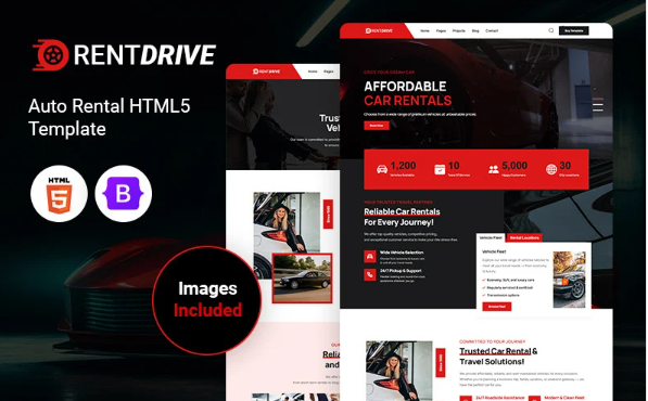 Rent Drive | Auto Rental HTML5 Website Template