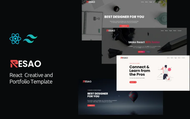 Resao - React Creative and React Portfolio Template Website Template