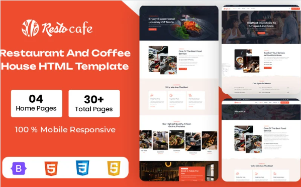 Restocafe – Restaurant And Coffee House HTML Template — Template by Templatemonster