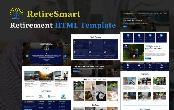 RetireSmart – Retirement Planning HTML5 Website Template — Template by Templatemonster