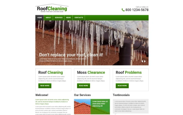 Roofing Company Responsive Website Template