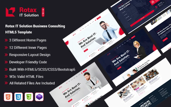 Rotax IT Solution Business Consulting HTML5 Template — Template by Templatemonster