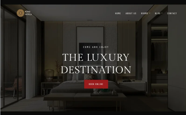Royal Hotel Booking react Template Website Template