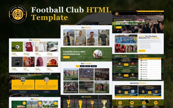 Royal Rebels – Football & Sport Club HTML5 Website Template — Template by Templatemonster