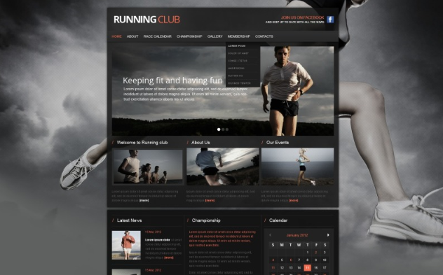 Running Website Template