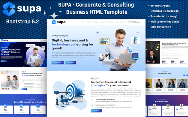 SUPA - Corporate & Consulting Business Clean Bootstrap HTML5 Multipurpose Website Template