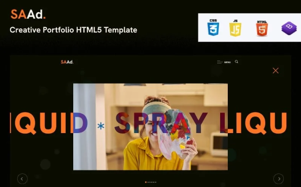 Saad – Creative Portfolio HTML5 Template — Template by Templatemonster