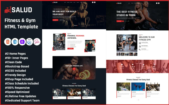 Salud – Fitness & Gym HTML Template