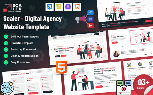 Scaler - Digital Agency Website Template