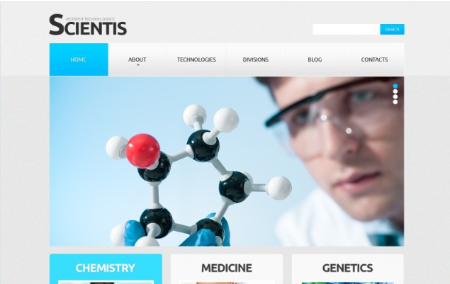 Science Responsive Website Template