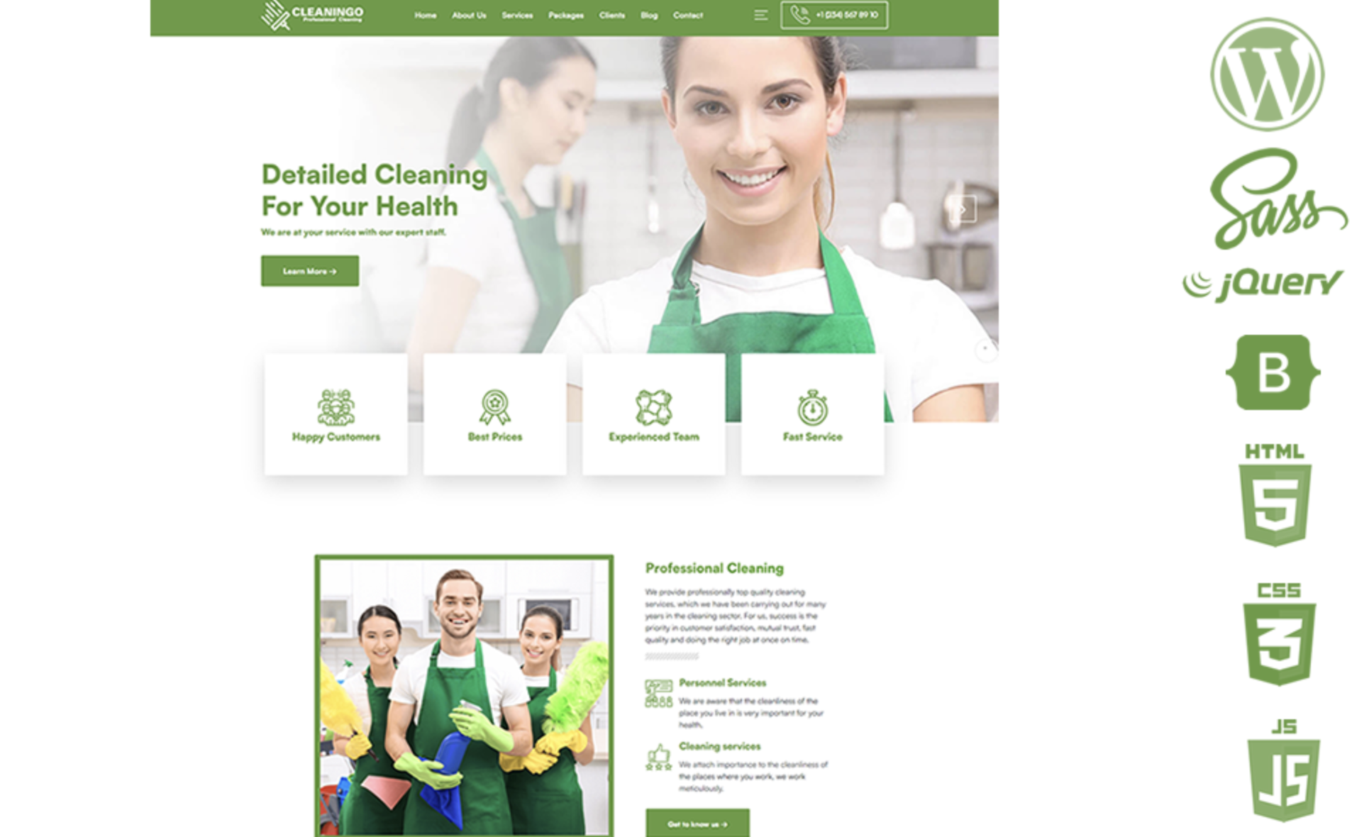 Cleaningo - Cleaning Services WordPress Theme