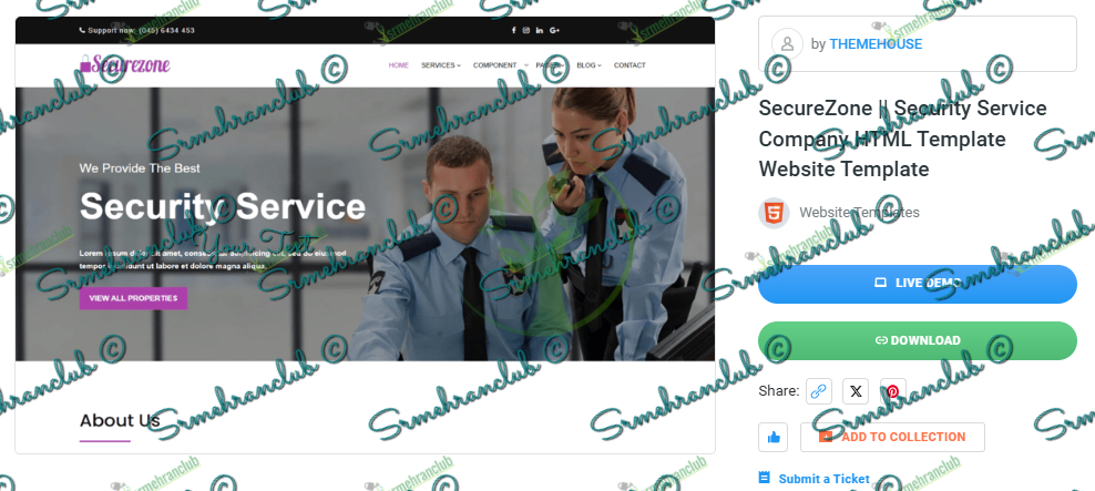 SecureZone Security Service HTML Template โ Free Download GPL