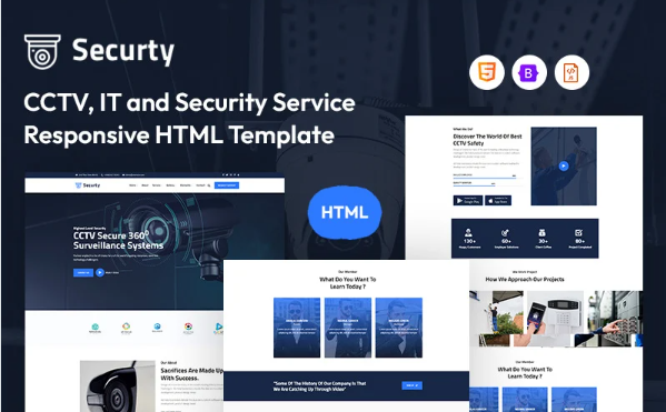 Securty – CCTV, IT and Security Service Responsive Website Template — Template by Templatemonster