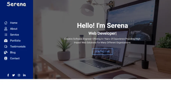 Serena – Personal Portfolio HTML React Website Template — Template by Templatemonster