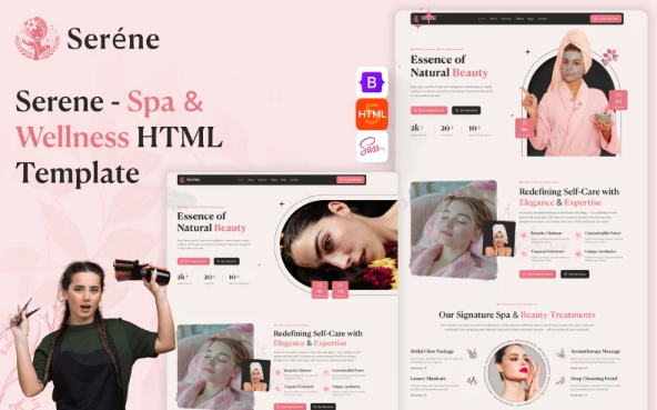 Serene – Beauty Salon, Spa & Wellness HTML Template