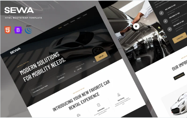 Sewa - Car Rental Multipurpose Bootstrap Html Template Website Template