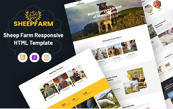 Sheepfarm – Sheep Farm Website Template — Template by Templatemonster