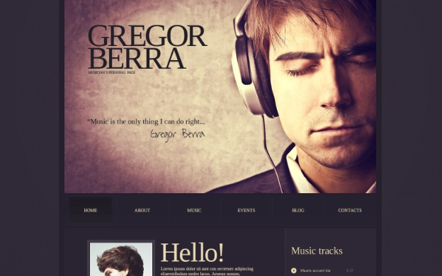 Singer Website Template