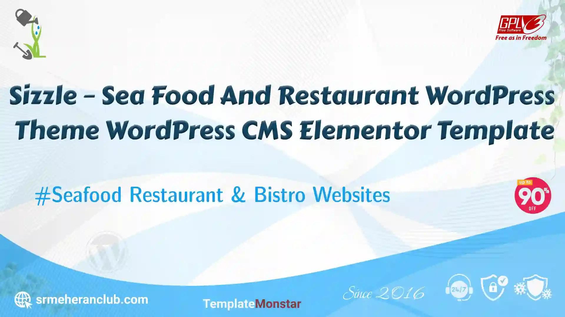 Sizzle – Sea Food And Restaurant WordPress Theme WordPress CMS Elementor Template — Theme by Templatemonster