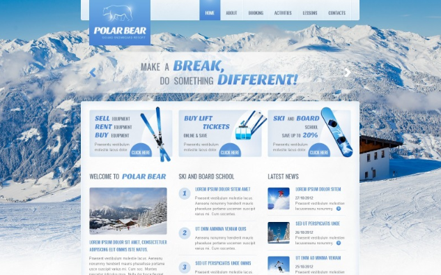 Skiing Website Template 1.0