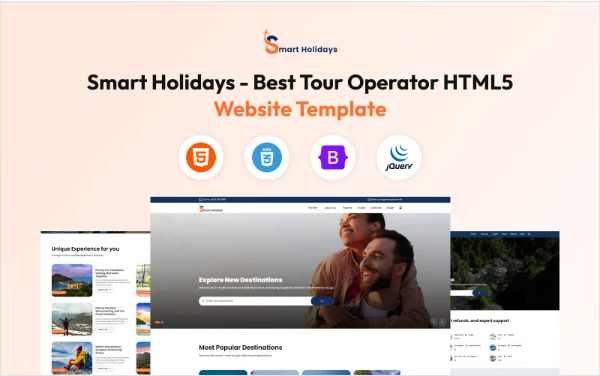 Smart Holidays - Best Tour Operator HTML5 Website Template