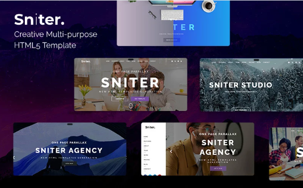 Sniter – One Page Parallax HTML5 Template — Template by Templatemonster