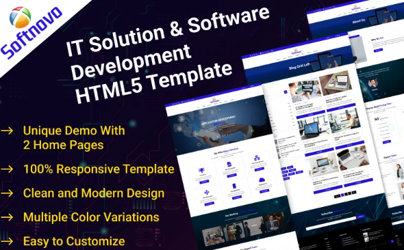 Softnovo – IT Solution & Software Development HTML5 Template — Template by Templatemonster