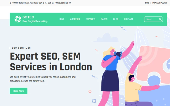 Sotec – SEO & Degital Marketing HTML Template — Template by Templatemonster