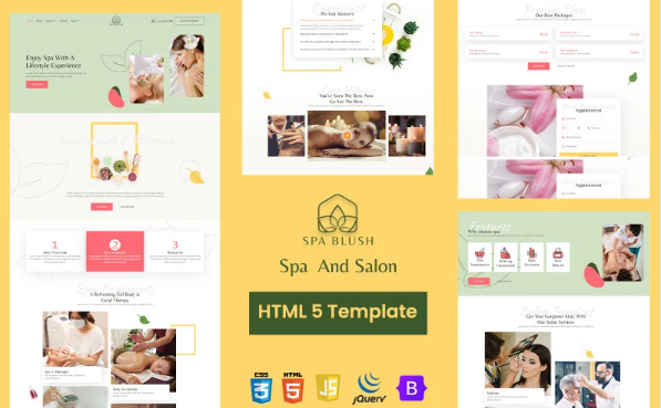 Spa Blush – Beauty Massage & Wellness HTML5 Website Template — Template by Templatemonster