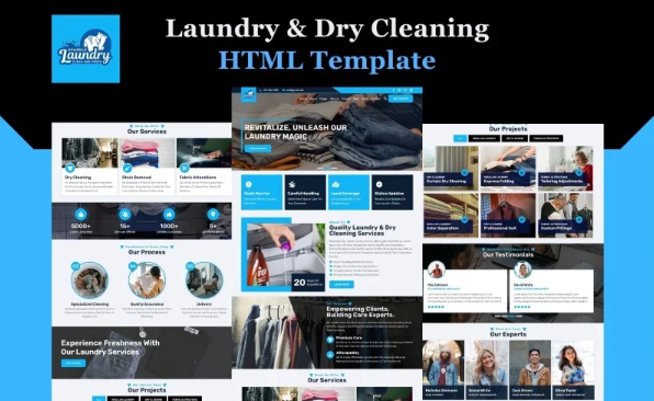 Sparkle – Laundry And Dry Cleaning Services HTML5 Website Template — Template by Templatemonster