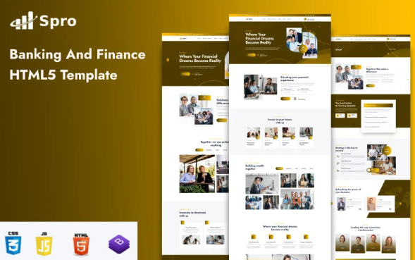 Spro – Banking & Finance HTML5 Template — Template by Templatemonster