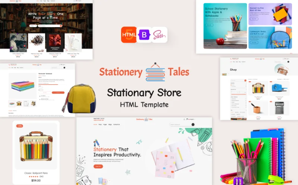 Stationery Tales – School & Office Stationery Supplies HTML Template